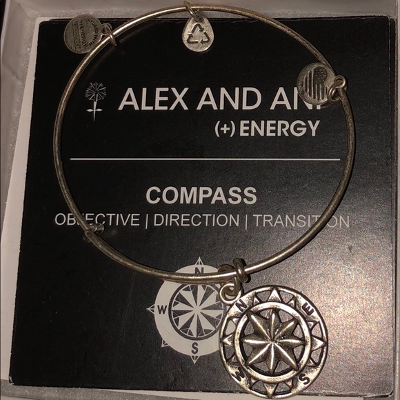 Alex and Ani compass charm bangle - Picture 1 of 1